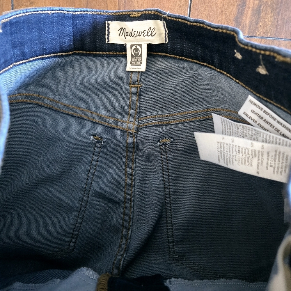 Madewell Women's 10" High-Rise Skinny Dark Wash Stretch Denim Jeans Size 27 - Picture 11 of 13